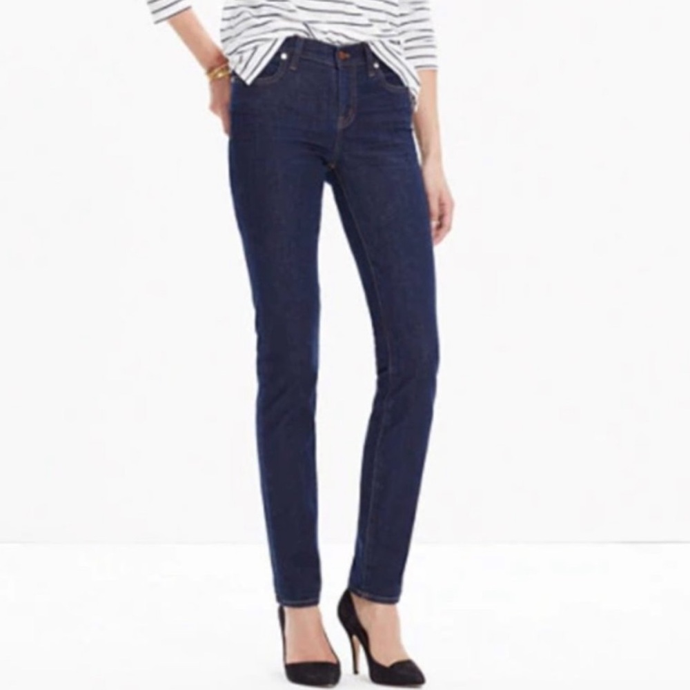 MADEWELL Alley Straight Jeans Dark Blue Denim Size 27 Excellent Condition